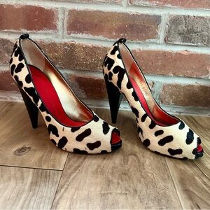 Giuseppe Zanotti Leon Leopard Anthracite Pump Heels